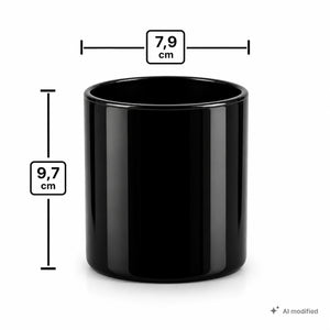 Pojemnik szklany do zalewu świec BASIC 70848 czarny połysk 280 ml.- 1 szt.