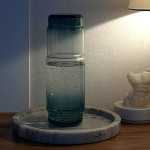 Nachtkaraffe mit Glas SHADING GREEN grünes Ombre