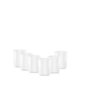 Pojemnik szklany do zalewu świec 70440 biały połysk 90 ml kpl. 6 szt.