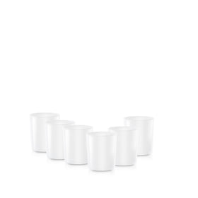 Pojemnik szklany do zalewu świec 70440 biały połysk 90 ml kpl. 6 szt.