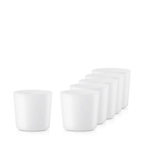 Pojemnik szklany szklanka do świec 71423 biały mat 185 ml kpl. 6 szt.