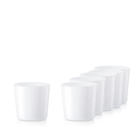 Pojemnik szklany szklanka do świec 71423 biały połysk 185 ml kpl. 6 szt.