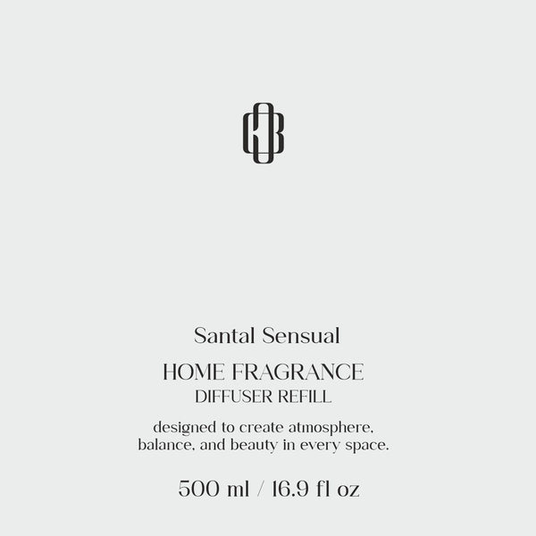 Refil zapachowy Santal Sensual 0,5 l + białe patyczki 48 cm