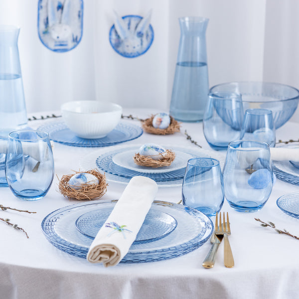 Podtalerz szklany Glass Slipper Blue 30 cm