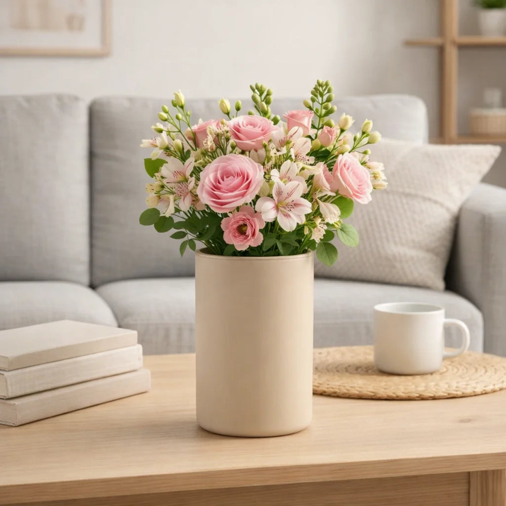 Wazon szklany BOHO cappucino 15 cm