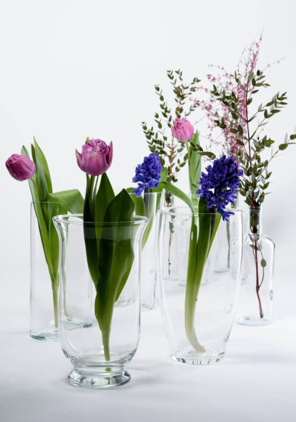 Wazon przezroczysty szklany wysoki 25cm na kwiaty 