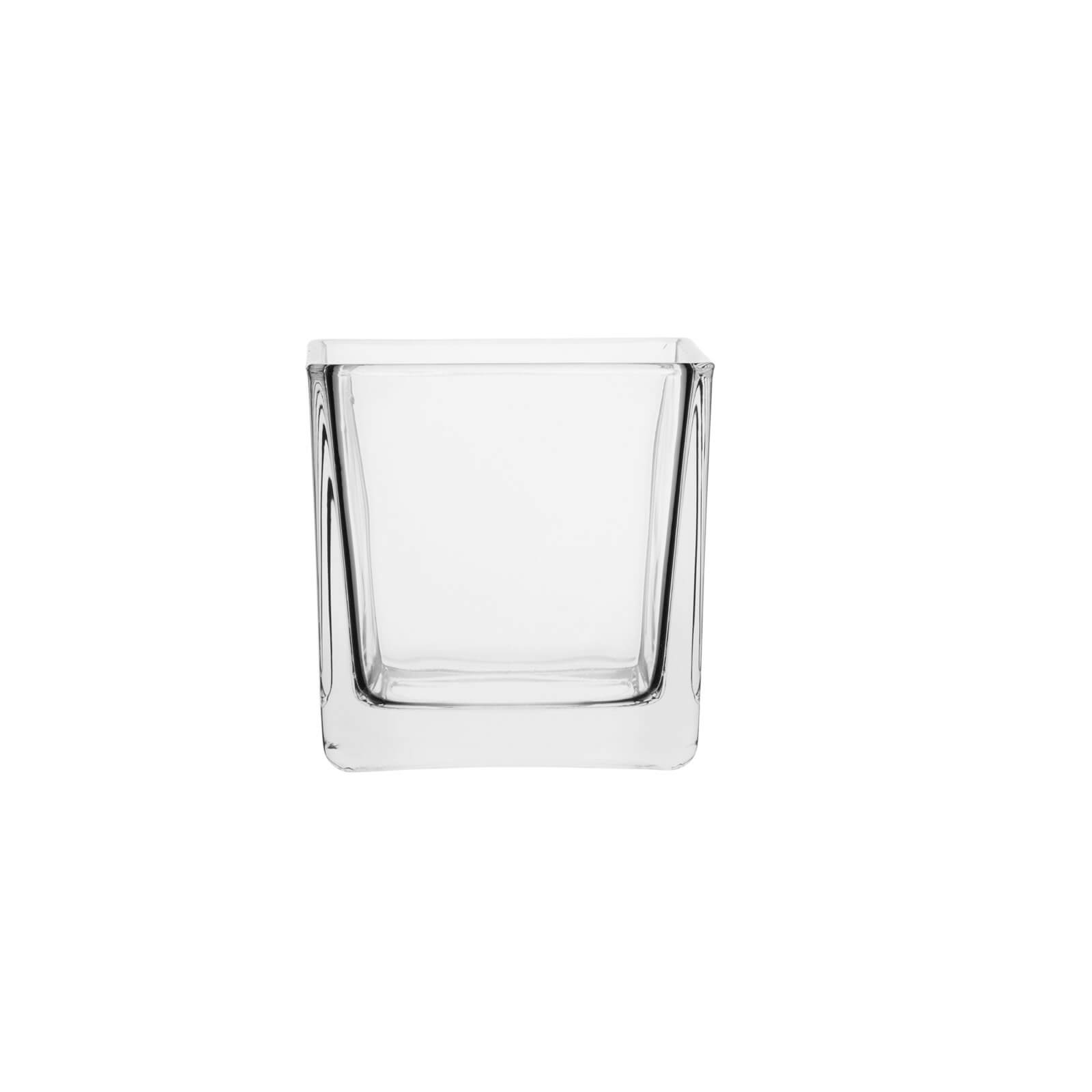 Kwadrat świecznik pojemnik szklany wazon 8x8 70210 kpl. 6 szt.