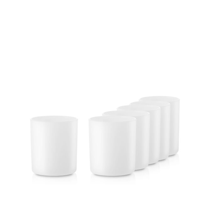 Pojemnik szklany szklanka do zalewu świec 38006 biały mat 260 ml kpl. 6 szt.