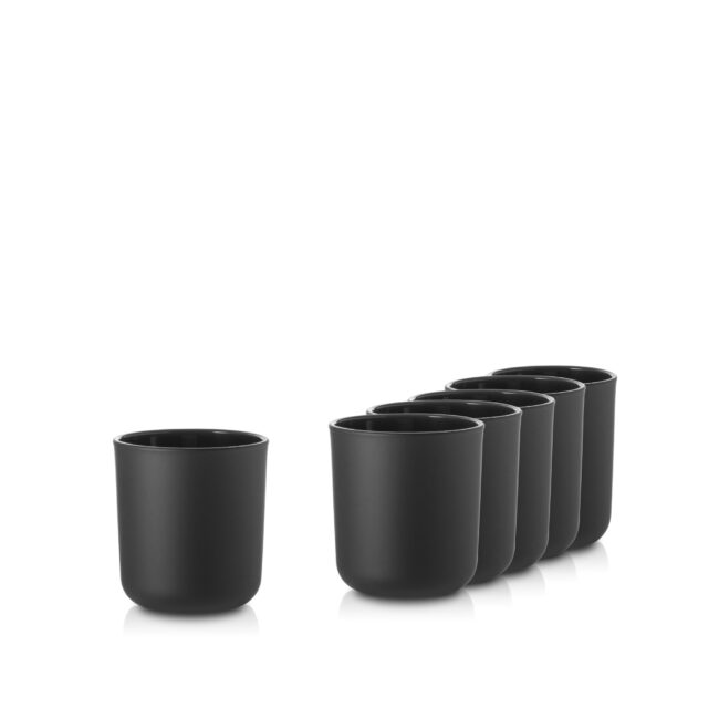 Szklany pojemnik do zalewu świec 70808 czarny mat szklanka 270 ml kpl. 6 szt.