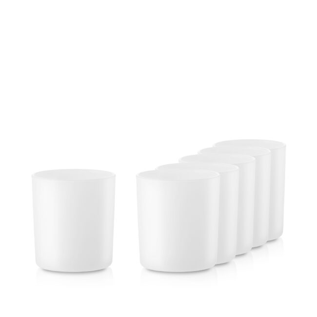 Pojemnik szklany pod zalew świec 70848 biały mat 280 ml kpl. 6 szt.