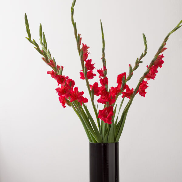 Czarny wazon z połyskiem na kwiaty