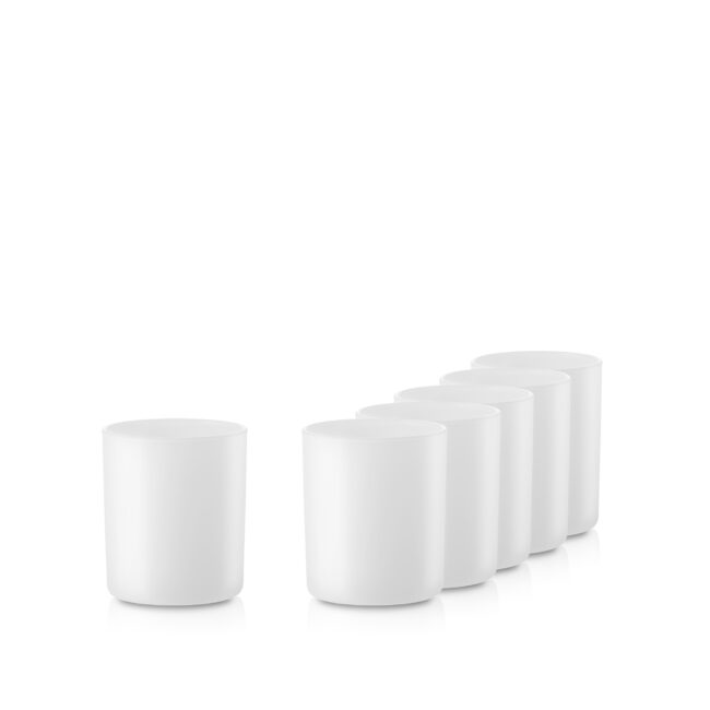 Pojemnik szklany pod zalew świec 70831 biały mat 485 ml kpl. 6 szt.