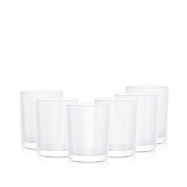 Pojemnik szklany 70848 biały transparent 280 ml kpl. 6 szt.