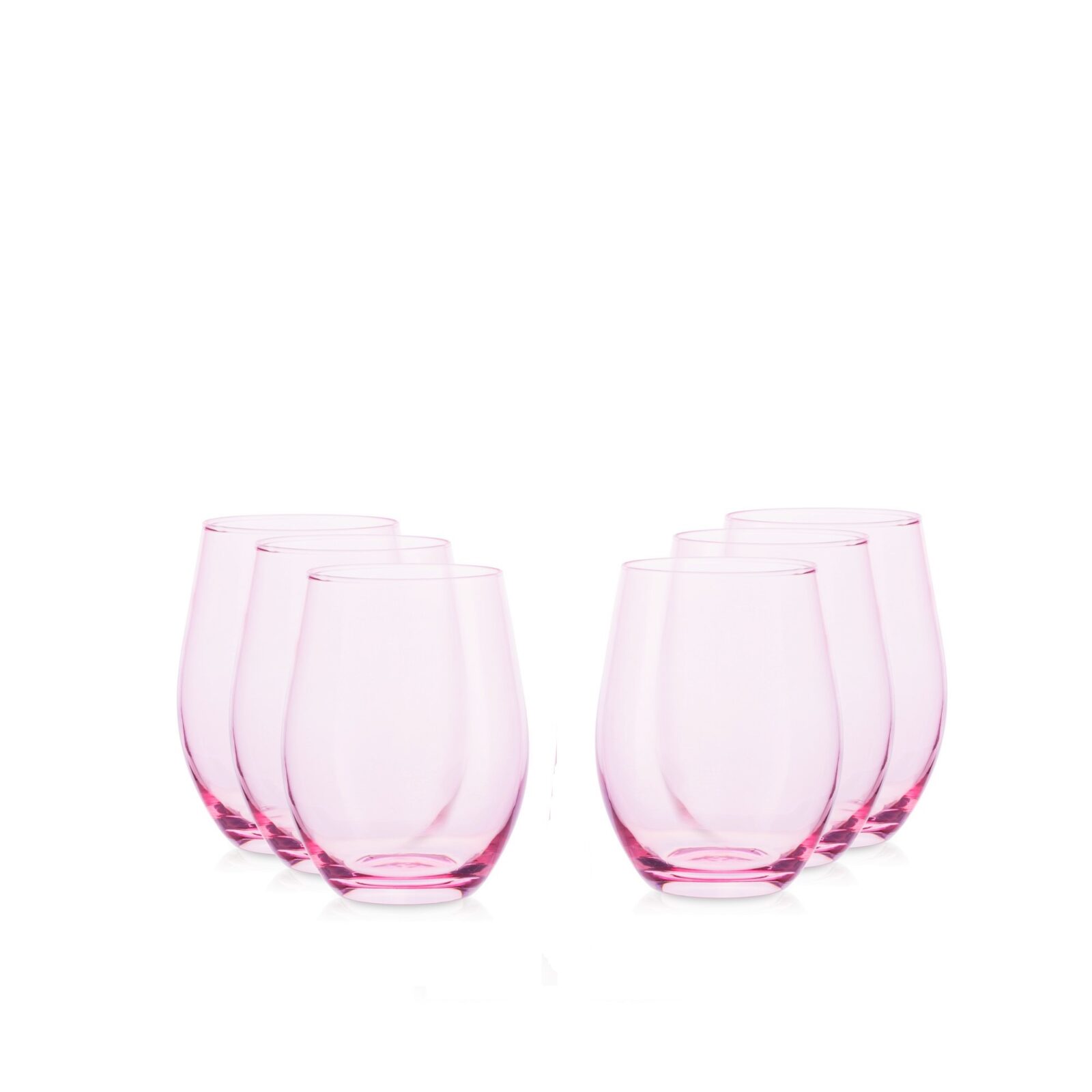 Szklanka różowa transparent 590 ml kpl. 6 szt.