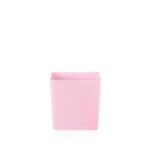 Osłonka doniczka szklana kwadratowa różowy mat 12 cm