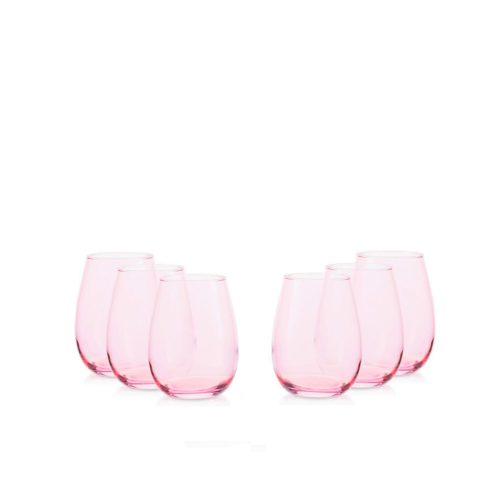 Szklanka różowy transparent 345 ml kpl. 6 szt.