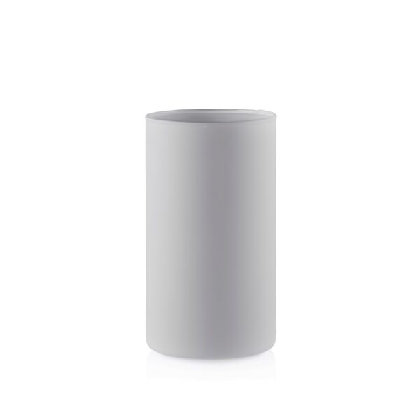 Wazon szklany cylinder tuba szary mat 20 cm