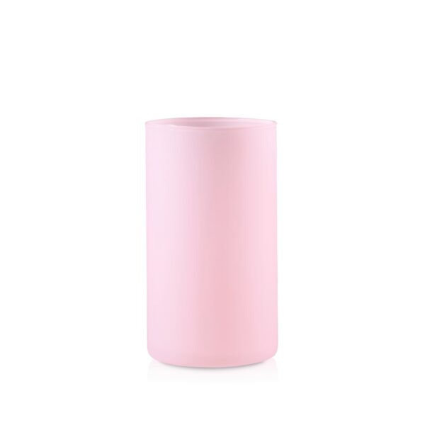 Wazon szklany cylinder tuba różowy mat 20 cm