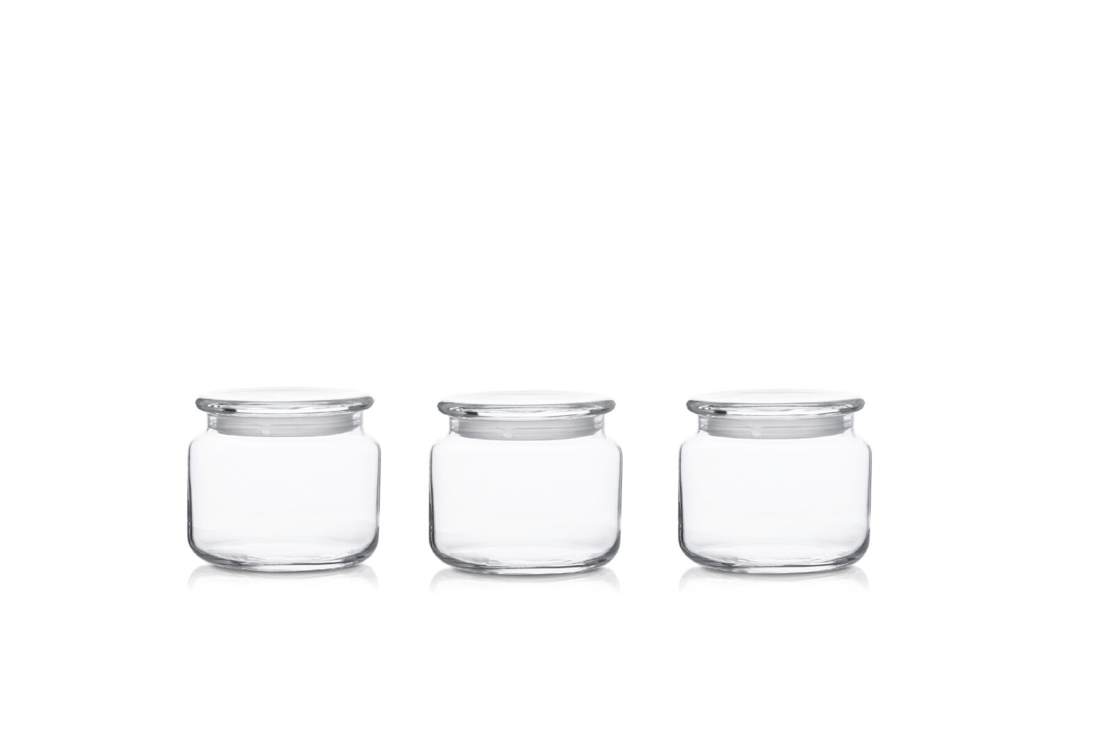 Pojemnik szklany słoik na żywność z pokrywką szklaną 7,5 cm 420 ml 3 szt.