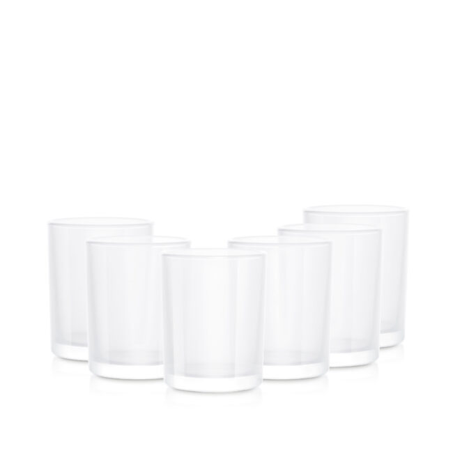 Pojemnik szklany 38006 biały transparent 260 ml kpl. 6 szt.