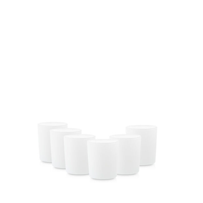 Pojemnik szklany do zalewu świec 70440 biały mat 90 ml kpl. 6 szt.