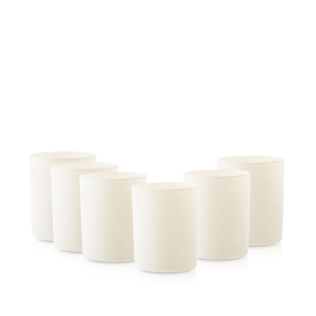 Szklanka pojemnik do zalewu świec 70848 kremowa 280 ml kpl. 6 szt.