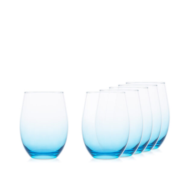 Szklanka niebieska ombre kpl. 6 szt. 590 ml