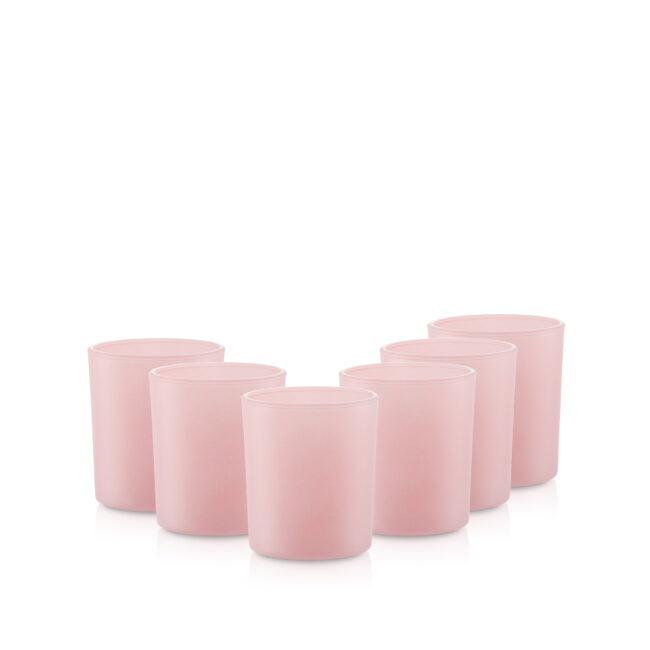 Pojemnik szklanka do zalewu świec 70053 róż mat 230 ml kpl. 6 szt.