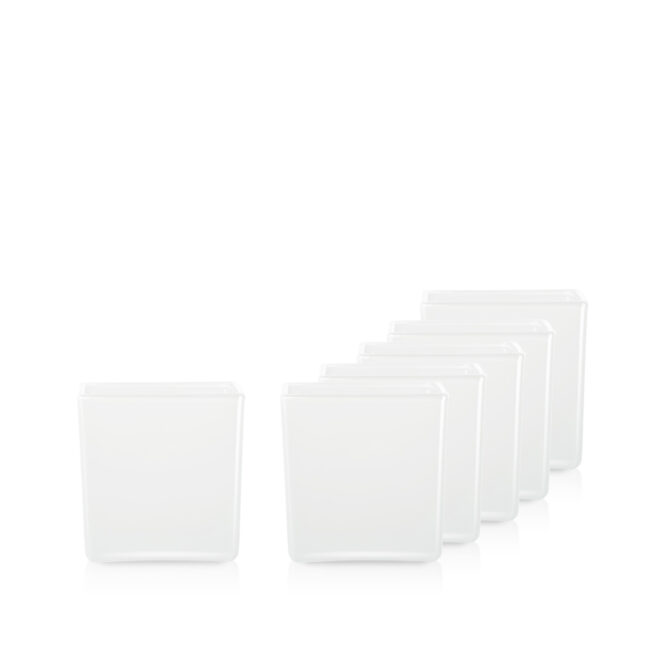 Pojemnik szklany do zalewu świec 70210 biały połysk 300 ml kpl. 6 szt.