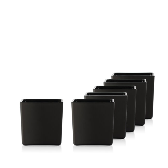 Pojemnik szklany do zalewu świec 70210 czarny mat 300 ml