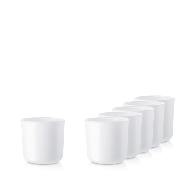 Szklanka pojemnik do świec 70020 biały mat 220 ml kpl. 6 szt.