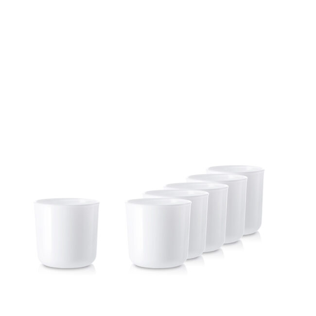 Szklanka pojemnik do świec 70020 biały połysk 220 ml kpl. 6 szt.