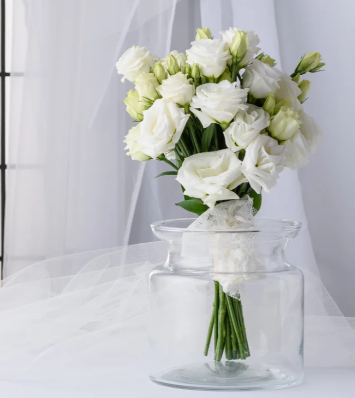 wazon szklany dekoracyjny 15cm na kwiaty i ozdoby
