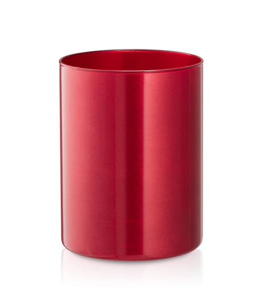 wazon Glamour czerwony szklana tuba 20cm