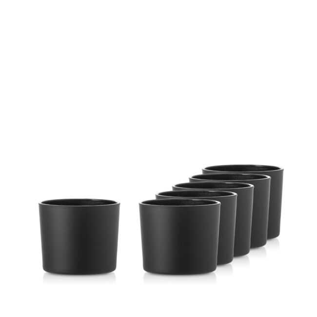 Pojemnik szklanka do świec 70836 czarny mat 310 ml kpl. 6 szt.
