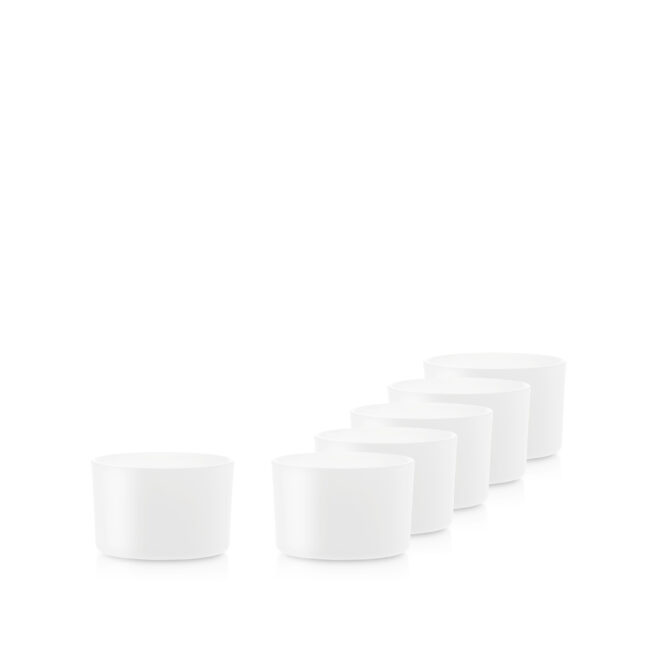 Pojemnik szklany szklanka do świec 70195 biały mat 135 ml kpl. 6 szt.