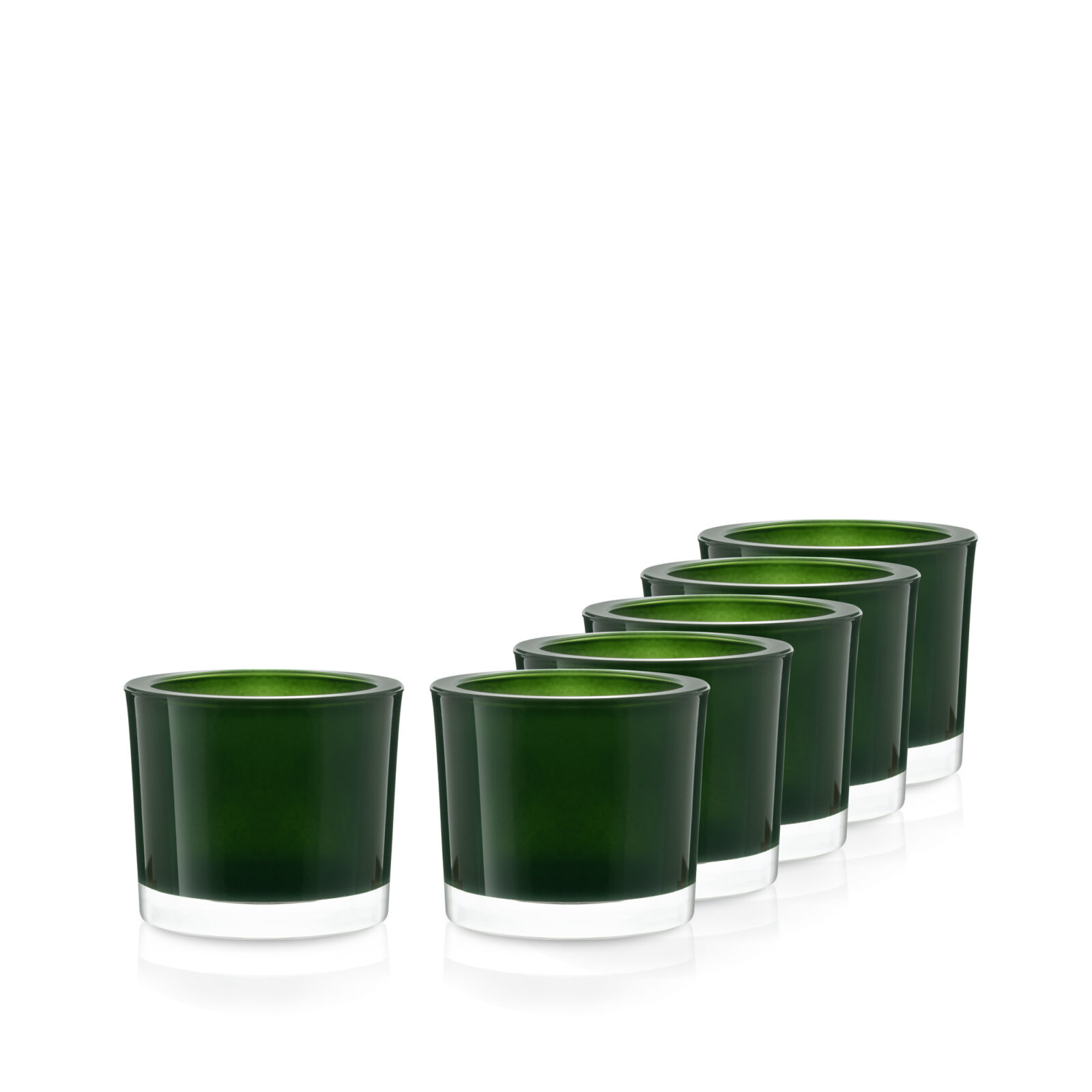 Pojemnik szklany szklanka do świec 70842 zielony 250 ml kpl. 6 szt.