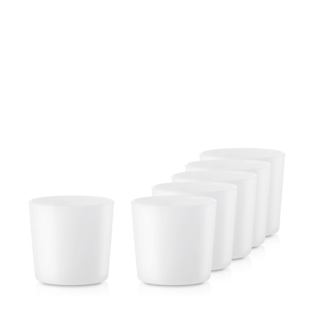 Pojemnik szklany szklanka do świec 71423 biały mat 185 ml kpl. 6 szt.