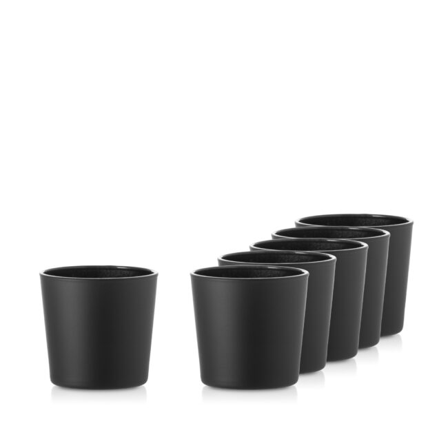 Pojemnik szklany szklanka do świec 71423 czarny mat 185 ml kpl. 6 szt.