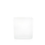 Osłonka doniczka szklana kwadratowa biały połysk 14 cm