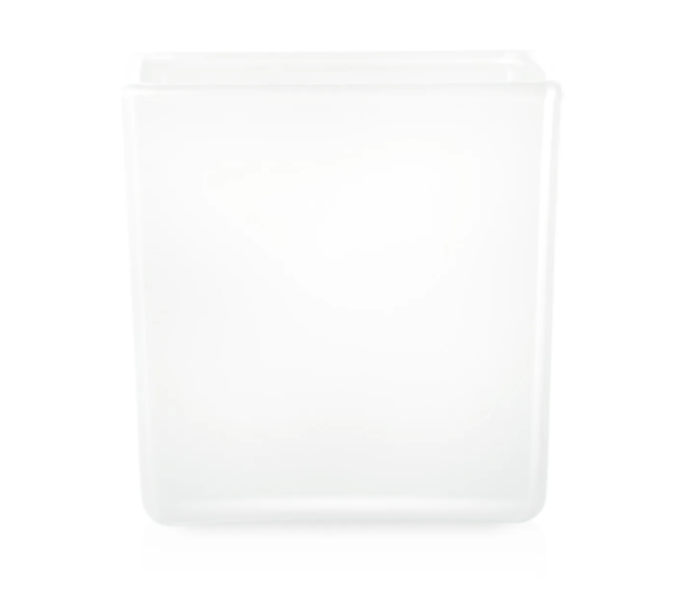 doniczka biały połysk szklana kwadratowa 14cm