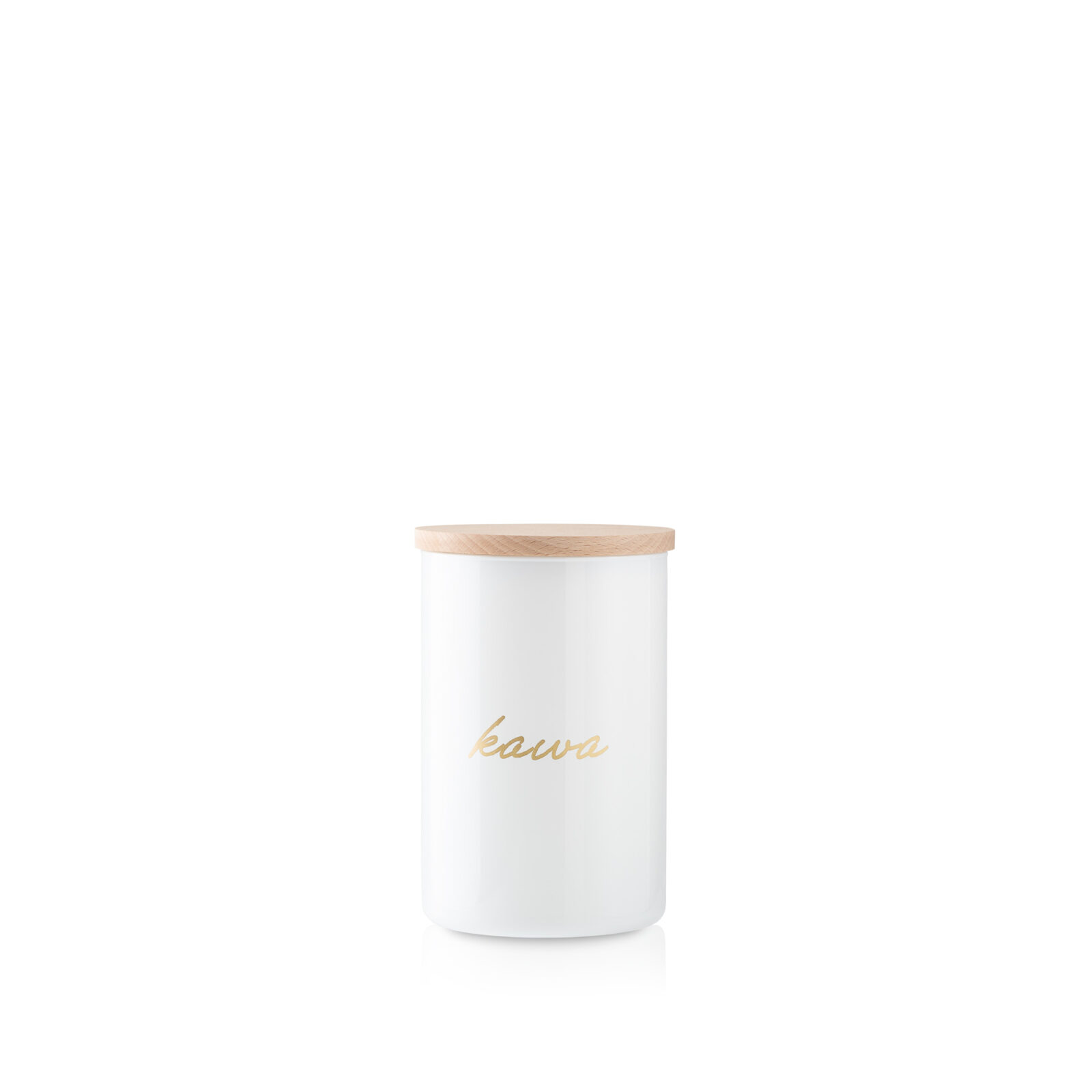 Pojemnik szklany biały połysk na kawę złoty napis 1050 ml 15 cm