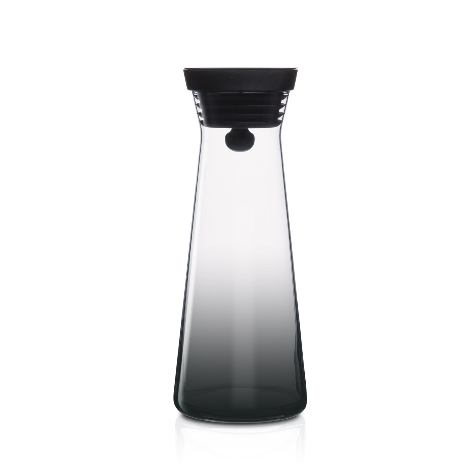 Karafka czarna ombre szklana z korkiem metalowym H25 1,1 L