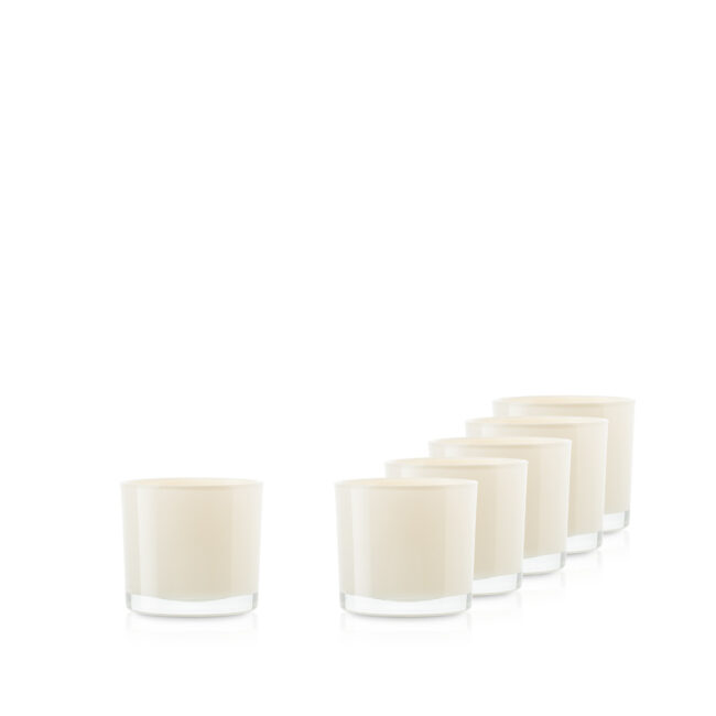 Pojemnik szklanka do zalewu świec 70836 kremowy połysk 310 ml kpl. 6 szt.