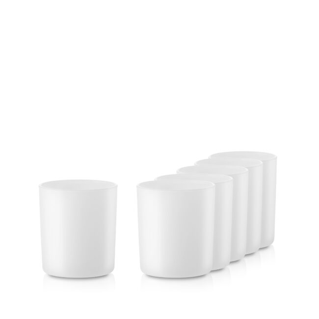 Pojemnik szklany do świec 70056 biały mat zestaw 300 szt.