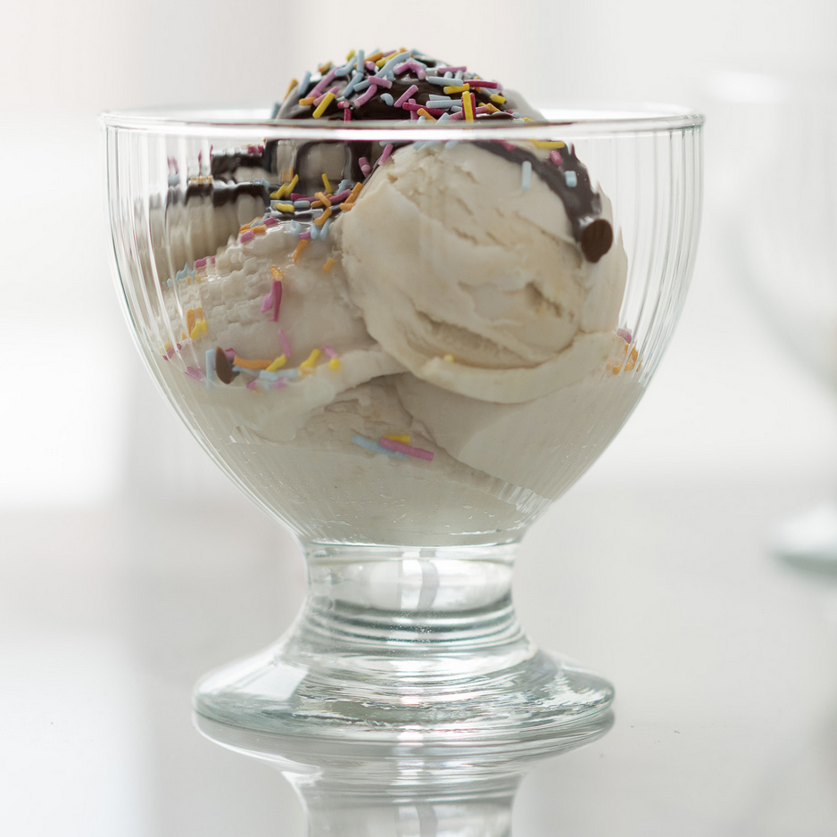 Pucharek ryflowany szklany do lodów deserów kpl. 6 szt.