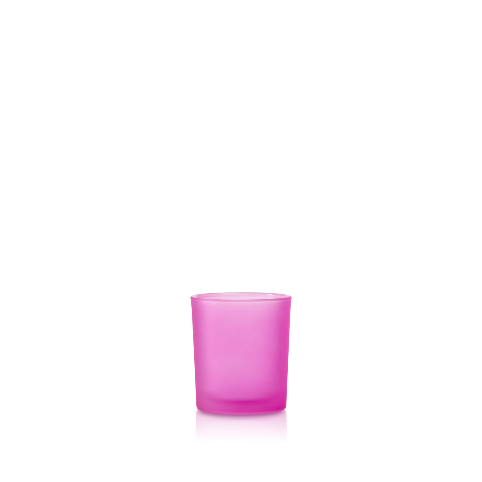 Różowy pojemnik do zalewu świec szklany