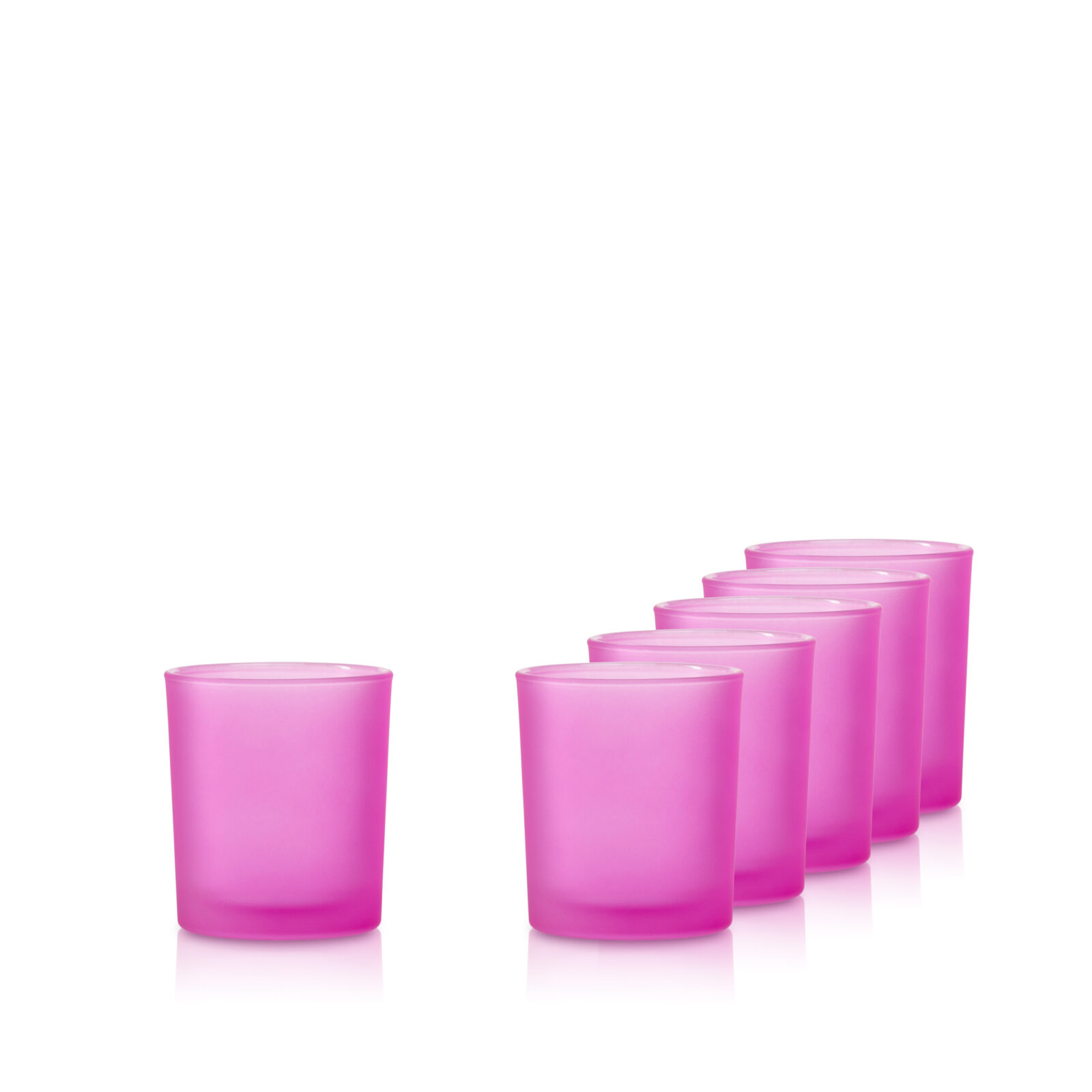 Pojemnik szklany zalewu świec zapachowych różowa satyna 230 ml kpl. 6 szt.