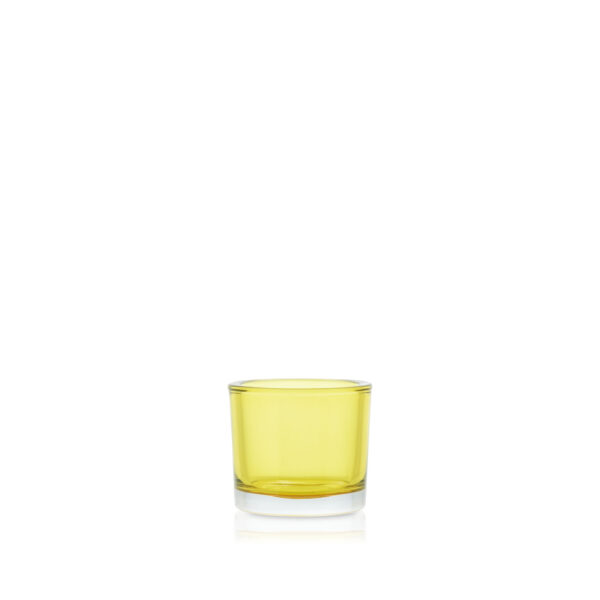 Transparent żółta szklanka do świec