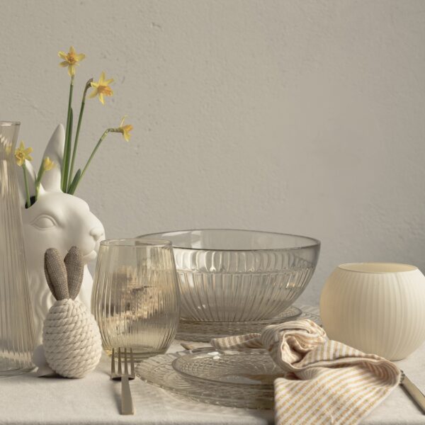 Salaterka szklana BEIGE transparent 21 cm